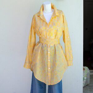 AMARIS - Brigitte Thai Silk Tunic Shirt Dress - One Size (Large)